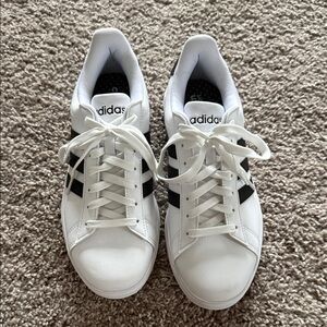 Adidas Classic White and Black Shoes